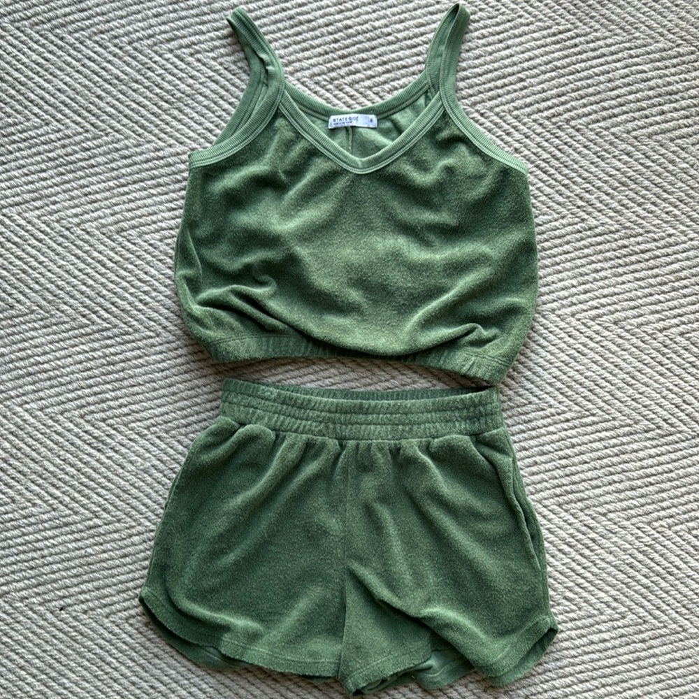 Stateside 2 piece set in green S xs/s like new